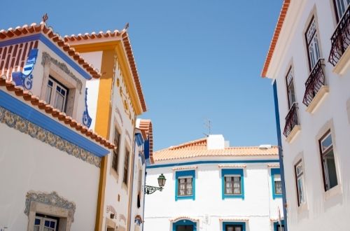Buildings in Ericeira Village. There are several great places to stay at in Ericeira.