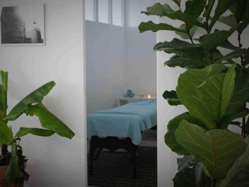 Treatment room for a massage at Yoga Surf Therapist Massage Ericeira.