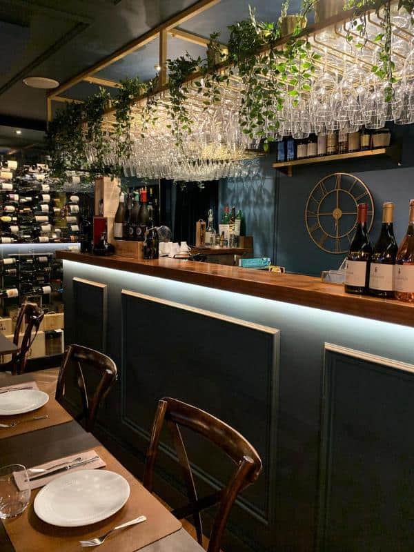 The bar and wine cellar at Mar das Latas is breathtaking.
