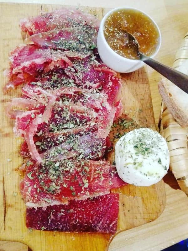 Muchama, an excellent tapas of cured tuna.