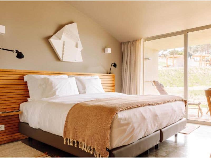 The bed and design in the Immerso hotel