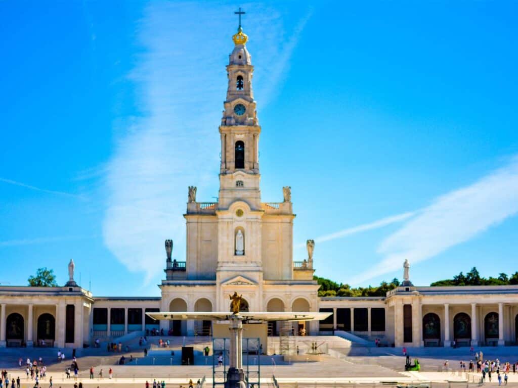 Fatima Sanctuary is a great place to visit on the way from Lisbon to Coimbra.