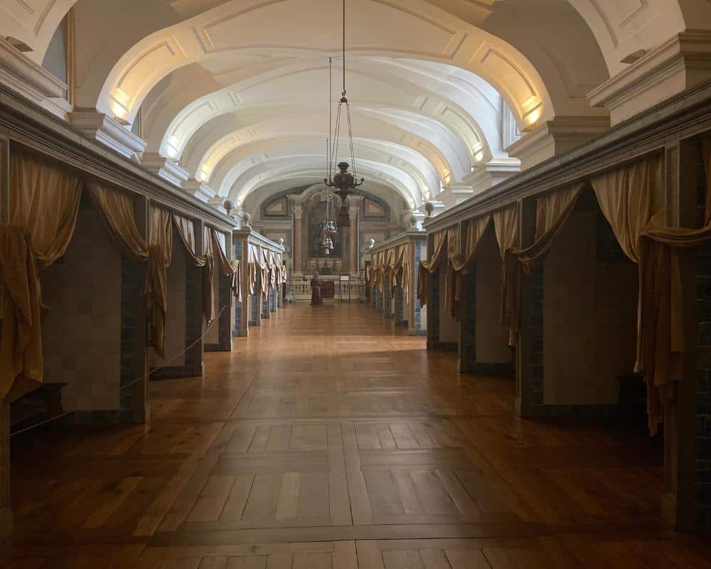 The 18th century infirmary at Mafra National Palace