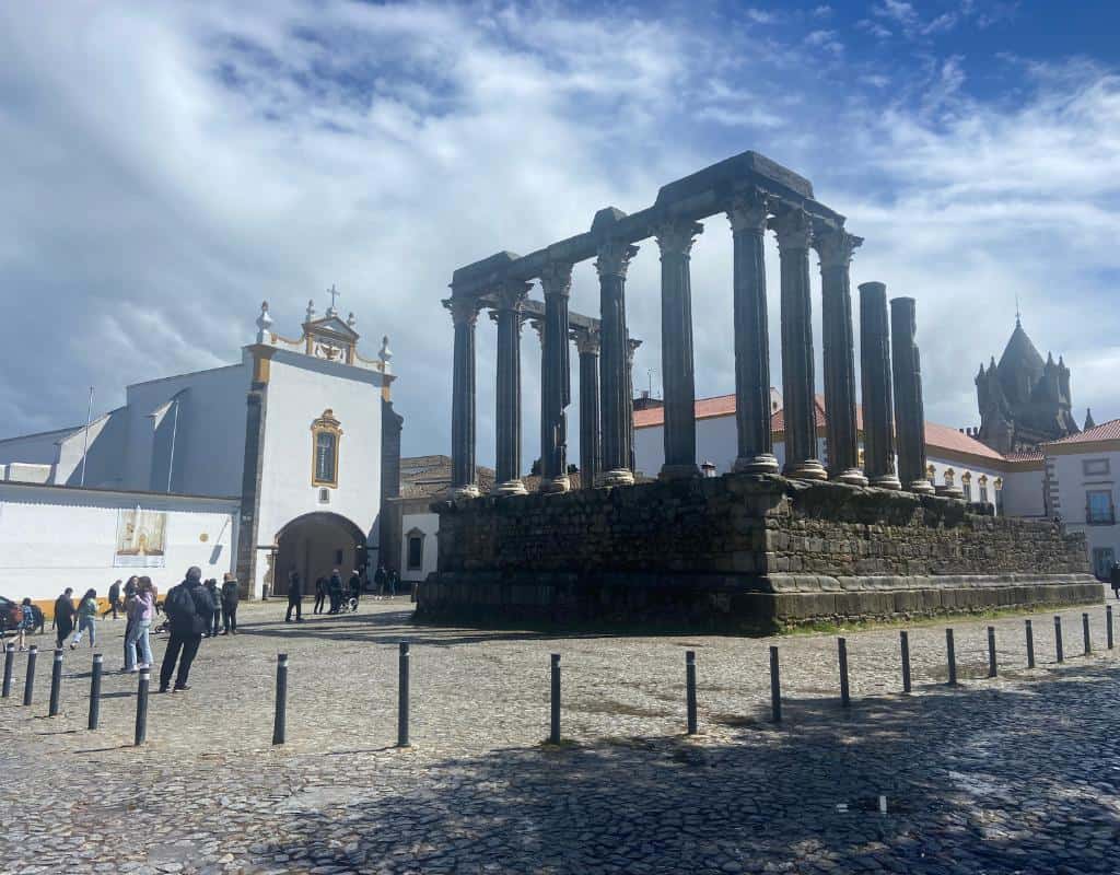 The Temple of Diane is right at the the top of the list of what to do in Evora Portugal since it is from the Roman era.