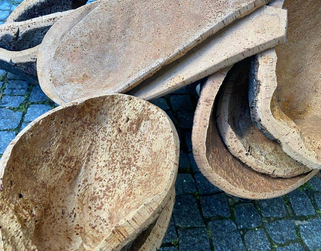 Cork bowls as sold in the tourist shops on the main drag.